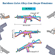 Dicosmetic 20 Stück Pistolen-Anhänger in Regenbogenfarben FIND-DC0001-34-2