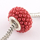 ABS Kunststoff Nachahmung Perle Rondelle Europäischen Perlen OPDL-Q130-01-2