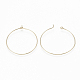 Brass Hoop Earrings Findings X-KK-S348-244-2