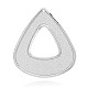 Grandi pendenti triangolari in ferro placcato platino IFIN-J046-03P-1