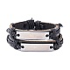 Leather Cord Bracelet for Men Women BJEW-C005-01A-2