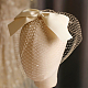 ナイロンガーゼ  ベール帽子飾りアクセサリー  ベージュ  250x0.3mm FIND-WH0126-251C-4