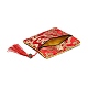 Sacchetto regalo sacchetto di gioielli con cerniera nappa broccato cinese ABAG-F005-01-4