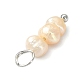 6 pièces 2 styles pendentifs de perles d'eau douce de culture naturelle PALLOY-JF02265-02-4
