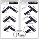 ChgcraftアイアンL字型およびT字型ブラケット  炭素鋼ネジ付き  ミックスカラー  50x50x1mm  穴：5mm DIY-CA0003-54-2