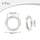 Unicraftale 4Pcs 304 Stainless Steel Spring Gate Rings STAS-UN0045-72-3