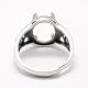Adjustable Thai 925 Sterling Silver Finger Ring Components STER-L051-014AS-2