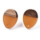 Серьги-гвоздики из смолы и ореха MAK-N032-006A-A03-2