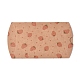 紙枕ボックス  ギフトキャンディー梱包箱  イチゴの模様  バリーウッド  箱：12.5x7.6x1.9cm 展開：14.5x7.9x0.1cm CON-L020-09B-1