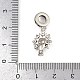 Европейские подвески-шармы из латуни с топазом и стразами KK-P324-09P-3