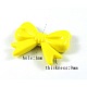 Grano de acrílico bowknot amarillo para la joya que hace los adornos del arte de DIY X-MACR-S065-1-1-2