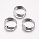 Componentes de anillos de dedo de 201 acero inoxidable ajustables STAS-I097-040P-1