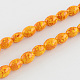 Oval Spray Painted Glass Beads Strands DGLA-S041-M2-2