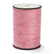 ラウンドワックスポリエステル糸ストリング  マイクロマクラメコード  ツイストコード  革縫い用  フラミンゴ  0.65mm  約87.48ヤード（80m）/ロール YC-D004-02D-008-1