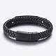 Leather Cord Bracelets BJEW-F317-034-3