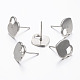 304 Stainless Steel Ear Studs X-STAS-I071-16P-1