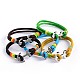 Waxed Cord Multi-strand Bracelets BJEW-P128-33-1