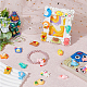 SUPERFINDINGS 36Pcs 18 Styles Opaque Animal Resin Cabochons with 80Pcs Acrylic Double-Sided Glue Point Dots Cute Cartoon Fish Tortoise Sea Horse Slime Charms Undrill Flatback Embellishments CRES-FH0001-14-4