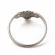 304 кольцо из нержавеющей стали с полым кольцом для пальцев руки хамса для женщин RJEW-K239-12P-2
