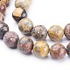 Brins de perles rondes en jaspe en peau de léopard naturel G-P070-77-4mm-2