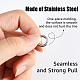 SUPERFINDINGS 60Pcs 6 Sizes Stainless Swivel Solid Ring Round Fishing Lure Connector High Strength Solid Ring Line Saltwater Solid Ring Fishing Freshwater Loop for Saltwater Freshwater FIND-FH0004-93-3