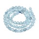 Natürliche Aquamarin Perlen Stränge G-S345-6mm-014-2