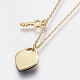 304 Stainless Steel Pendant Necklaces NJEW-L455-25G-2