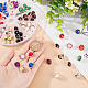 NBEADS 100 Pcs 10 Colors Pearlized Resin Shank Buttons DIY-NB0008-50-3