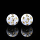 Perline acriliche bianche opache in stile artigianale MACR-N012-11-B02-2