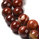 Brins de perles de jaspe en peau de serpent rouge naturel X-G-H298-A02-02-4