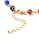 Collana con ciondolo a catena in ottone e set di gioielli per bracciali e cavigliere SJEW-JS01201-8