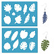 Gorgecraft 2 stili stencil foglia tropicale foglie orecchini modello riutilizzabile foglia d'acero pianta stencil da parete foglie botaniche modelli set per orecchini creazione di collana gioielli artigianato bracciali DIY-WH0359-037-1