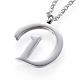 304 Stainless Steel Initial Pendant Necklaces NJEW-P151-D-P-1