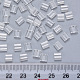Cuentas de semillas de vidrio transparente de 2 orificio X-SEED-S031-L-001-3