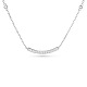 Tinysand cz bijoux 925 colliers pendentif barre de zircone cubique en argent sterling TS-N010-S-18-1