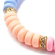 Handgemachtes Stretch-Armband aus Fimo-Perlen für Kinder BJEW-JB06870-7