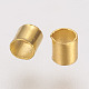 真鍮製つぶし玉カシメ玉  チューブ  ゴールドカラー  2x2x0.15mm  穴：1.5mm  約1000個/10g X-KK-L021-G-2