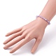Natural Amethyst Chip Beads Stretch Bracelet BJEW-JB07115-3