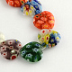 Heart Handmade Millefiori Glass Beads Strands X-LK-R004-65-1