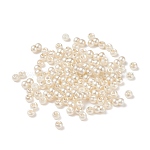 (defekt Restposten: einige Perlen haften an), Backen gemalt Glasperlenkorn Stränge, perlig, Runde, Leinen, 2.6~6.6x3.5 mm, Bohrung: 1 mm, über 5100pc / 300g
