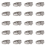 50 pieza de accesorios para anillos de dedo ajustables de acero inoxidable 304, configuración de la base del anillo de la almohadilla redonda plana, color acero inoxidable, nosotros tamaño 7 3/4 (17.9 mm), Bandeja: 8 mm
