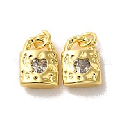 Латунные микро проложить кубического циркония подвески KK-H461-06G-03