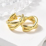 Серьги-кольца из латуни с реечным покрытием для женщин EJEW-B014-15G