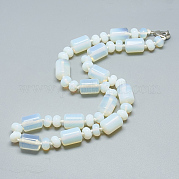 Opalite ожерелья из бисера NJEW-S392-14