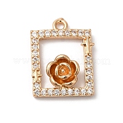 Латунные микропаве прозрачные подвески с фианитом KK-C062-068G