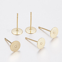 Componenti per orecchini a bottone in acciaio inossidabile 304&nbsp;STAS-H436-24-4mm