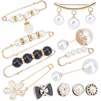 PandaHall 27pcs Pearl Brooch Pins Elegant Shawl Clips Brooch Collar Safety Pin Pearl Cardigan Collar Brooch Clips for Clothing Dresses Scarf