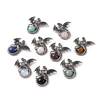 36pcs Flying Dragon Charms Pendant Tibetan Style Alloy Charm Animal Pendants Mixed Color for Jewelry Handmade Making, Mixed Color