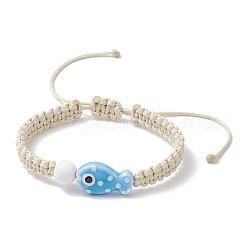 3 braccialetti di perline intrecciate in porcellana fatti a mano regolabili per bambini&nbsp;BJEW-JB11969