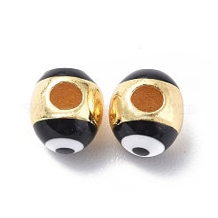 Böse Augen Messing-Emaille-Perlen&nbsp;KK-F845-15G
